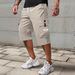 Men's Lightweight Straight Leg Cargo Shorts - Breathable Polyester Summer Casual Mid-Length Pants For Active Lifestyles (Black, Army Green,_viptrois.com