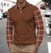 Men's Plaid Color Block Polo Shirt – Breathable Polyester, Streetwear Style, Slim Fit For Casual & Urban Fashion_viptrois.com