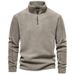 Pure Clothing Autumn Winter New Stand Collar Half Zipper Long Sleeve Sweatshirt Cross-border Trendy Casual Solid Color Men's_viptrois.com