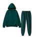 Men's Clothing Men's Solid Color Sportswear Suits Fashionable Casual Autumn And Winter Warm Hooded Cardigan Sweatshirt + Sweatpants_viptrois.com
