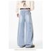 Men's Clothing Retro Pleated Washed Jeans For Men And Women Deconstructed Wide Leg Scimitar Pants Loose Straight Leg Versatile Casual Pants Trend_viptrois.com