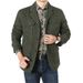 Men's Clothing Men's Cotton Blazer Jacket - Classic Slim Fit Business Casual Suit Coat, Breathable & Machine Washable, Khaki & Army Green_viptrois.com