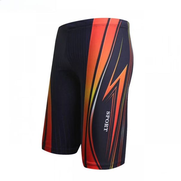 Swimsuit Men's Anti-Embarrassment Large Size Flat Corner Men's Swimsuit Quick-Drying Loose Hot Spring Pants Swimsuit 2XL (140-80kg)_viptrois.com