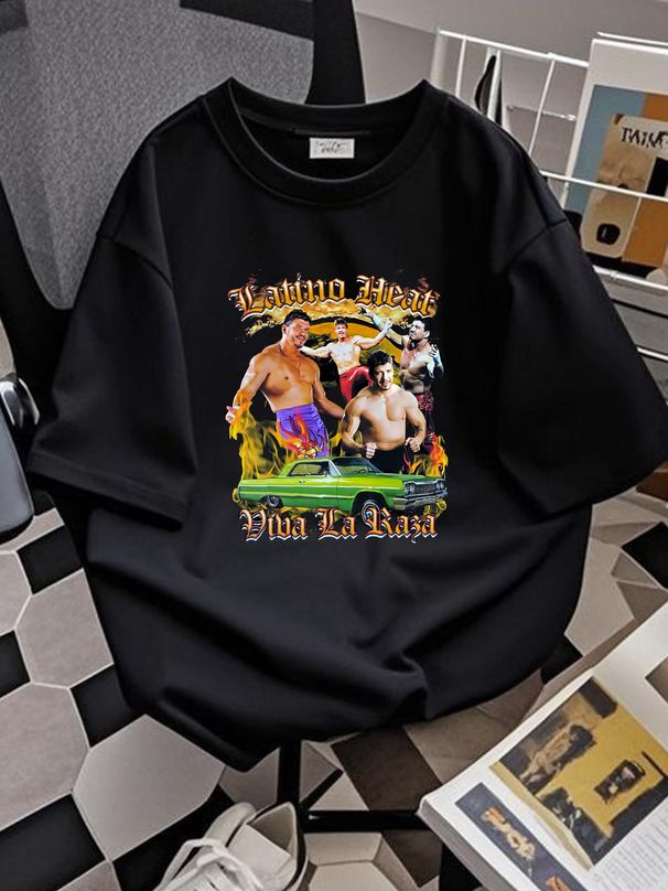 Eddie Guerrero T Shirt - Viva La Raza T Shirt TE2710 Casual Breathable Designer Clothes Homme Streetwear Fashion Stretched Top For Everyday Wear_viptrois.com