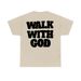 Camiseta Christian Walk With God, Algodón Camisetas Moda Y Mujeres, Calle Manga Corta Casual, Top De Ropa Para Hombres_viptrois.com