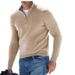 Men's Cashmere Blend High Neck Sweater – Oversized Long Sleeve Thermal Knit, Soft & Breathable (Black/White/Pastel, S-5xl)_viptrois.com