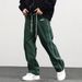 Men's Clothing Men's New Woven Pants High Street Fashion Retro Casual Cuff Trousers Men_viptrois.com