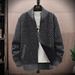 Men's Fleece Zip-Up Sweater Jacket - Winter Casual Stand Collar Pullover With Ribbed Detailing (Available In 5 Colors & Plus Sizes)_viptrois.com
