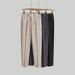 Men's Loose Straight Leg Suit Pants 2024 Spring Summer New Style Nine Point Casual Long Trousers British Fashion_viptrois.com