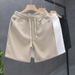 Men's Clothing Summer Five Point Casual Shorts Men's Fashion Handsome Loose Straight Casual White Outer Wear Sweatpants Trend_viptrois.com