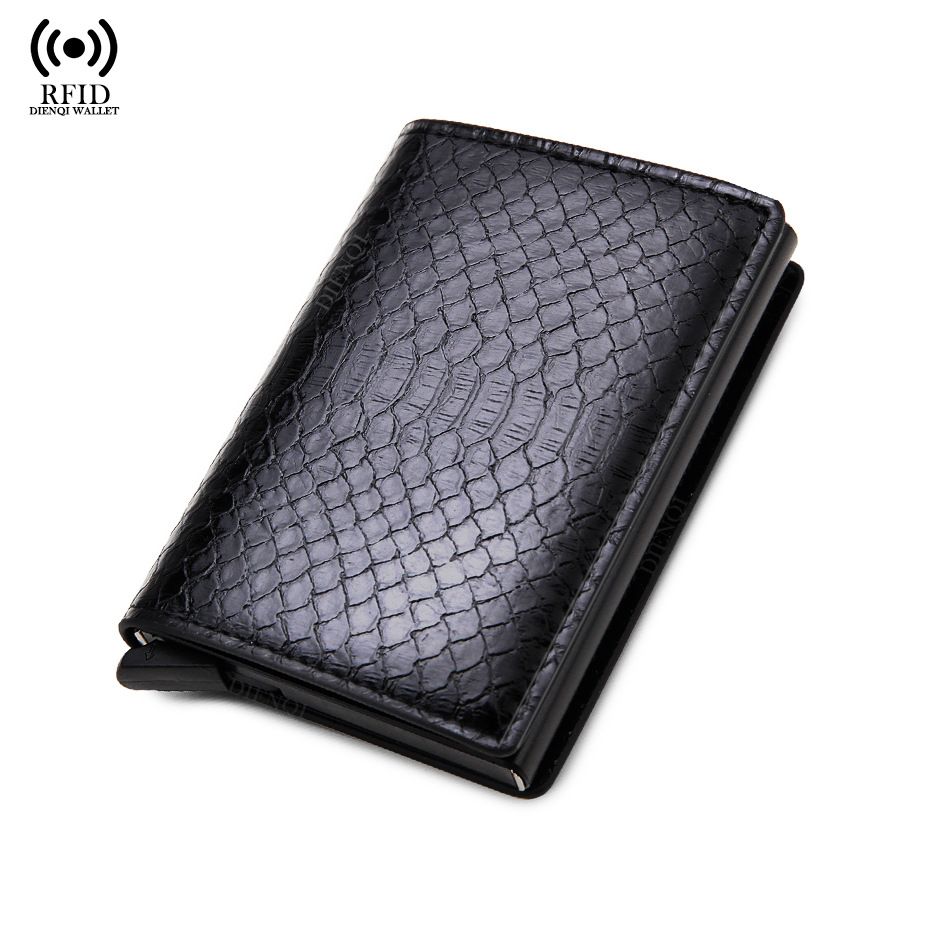 Men's Wallet Snake Pattern RFID Multifunctional Men's Wallet Card Holder Integrated Wallet Men_viptrois.com