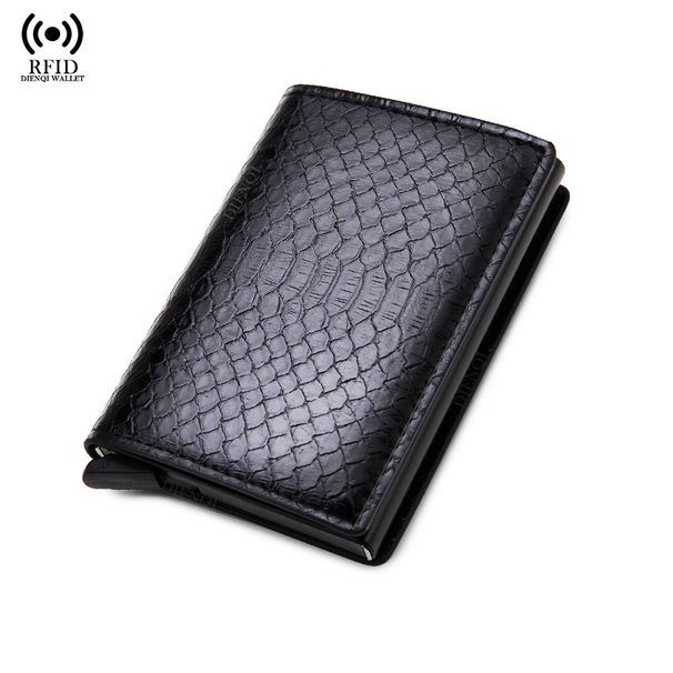 Men's Wallet Snake Pattern RFID Multifunctional Men's Wallet Card Holder Integrated Wallet Men_viptrois.com