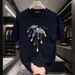 Loose Fit Ins Style And Women's Pure Cotton Top Summer Short Sleeve Trendy T-Shirt New Round Neck Men's_viptrois.com