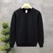 Sweater Men's Spring And Autumn 2026 New Korean Version Trend Loose Round Neck Solid Color Long-sleeved T-shirt Versatile Casual Top_viptrois.com