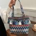 Women's Shoulder Bags Large-capacity Ethnic-style Bag, Fashionable Single-shoulder Underarm Bag, Vegetable Basket, Work Single-shoulder Bag_viptrois.com