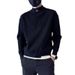 New casual semi high neck sweater men's autumn and winter trendy brand cool and slim fit knitted sweater_viptrois.com