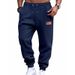 Cross Border Independent Station Spring And Autumn American Loose Men's Casual Simple Freedom Independence Day Sports Casual Drawstring Sweatpants_viptrois.com
