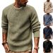Men's Chunky Knit Sweater – Oversized Winter Pullover With Color-Block Design For Streetwear & Casual Wear_viptrois.com