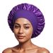 Women's Wide Brim High Elasticity Sleep Hairdressing Bath Cap High-end Material Silk Satin Hair Protection Hat_viptrois.com