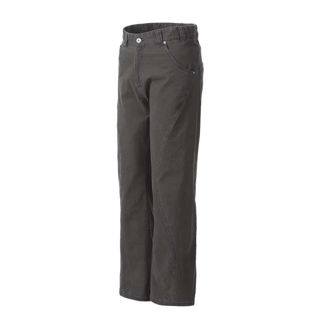Dark Gray Vibe Pants Men's Spring And Autumn Style American Retro Jeans Slim High Street Casual Straight Workwear Trousers_viptrois.com