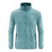 Men's Clothing Lightweight Sun Protection Jacket - Breathable Outdoor Running Windbreaker With Loose Fit & Stand Collar, UPF Sunshade Coat For Summer_viptrois.com