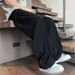 Men's Clothing Pure Cotton Gray Sweatpants Summer Thin Straight Trendy Loose Boys Sports Casual Long Pants_viptrois.com