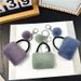 Bag Charm Candy Color Bag Keychain Cute Plush Car Keychain Creative Couple Pendant Gift Fur Ball Hanging Accessories_viptrois.com