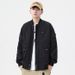 American Casual Workwear For Men, Loose Fit, Plus Size, Black, Japanese Style, Versatile Bomber Jac, New Baseball_viptrois.com