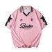 Men's Clothing Lapel Short Sleeved T Shirt Fashion College Young Loose Street Polo Shirt Top_viptrois.com