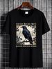 Crows Before Bros Crow T Shirt Vintage Halloween Raven Support Your Local Murder Goblincore Witchy Dark Academia Clothing Streetwear Graphic_viptrois.com