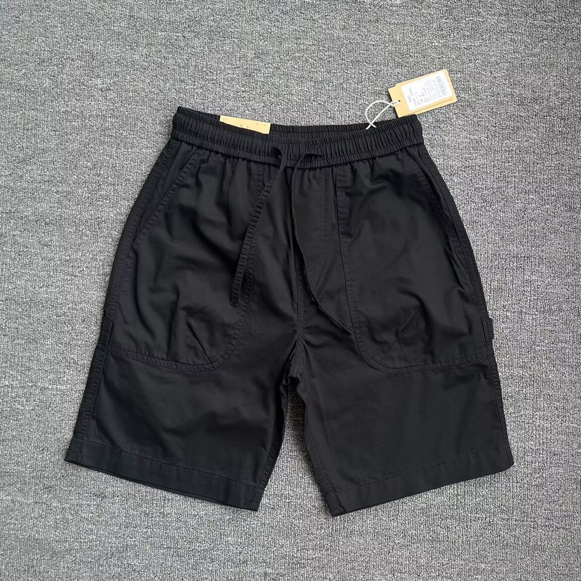 Men's Loose Fitting Cargo Shorts Trendy Woven Casual Mid-Length Youth High Street Five Point Pants_viptrois.com