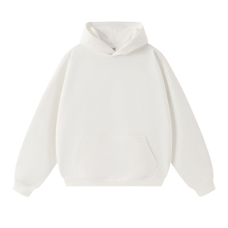 Nordmann MQ New Model|450g Heavyweight Fleece Loop Hooded Sweatshirt American Style Solid Color Unisex Large Hoodie_viptrois.com