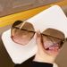 2024 New frameless cut edge trendy slim face, fashionable and stylish sunglasses for women with UV protection_viptrois.com