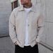 Pulse European American Cross-Border Corduroy For Men, Spring And Autumn Season, Stylish Workwear, Turn-Down Collar, Short_viptrois.com
