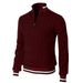 Men's Clothing New Spring And Autumn Supply Style Color Matching Zipper High Collar Men's Sweater_viptrois.com