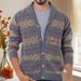 Loom New Men's Fashion European And American Autumn Winter Jacquard Knitwear Cardigan Sweater Jacket SY0100 Button_viptrois.com