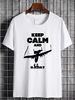 A 10 Warthog Keep Calm . Brrrt Tee T-shirt Homme Stylish Streetwear Graphic Soft Versatile Top For Everyday Wear Slightly Comfortable Summer_viptrois.com