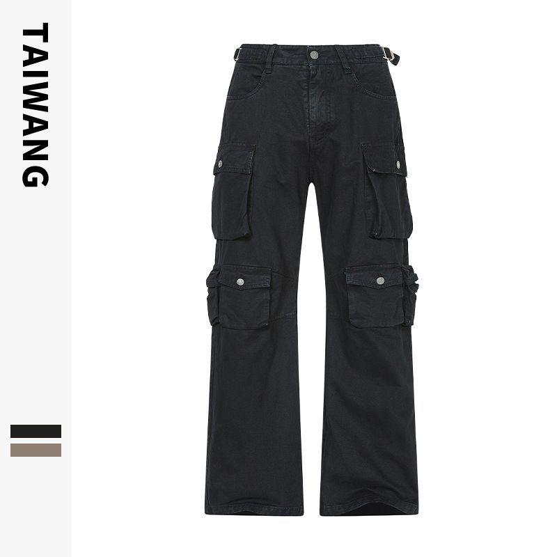 Men's Clothing Men's Wear trendy casual pants men's autumn and winter ready to wear loose multi pocket trousers mopping pants men_viptrois.com