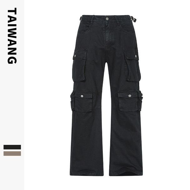 Men's Clothing Men's Wear trendy casual pants men's autumn and winter ready to wear loose multi pocket trousers mopping pants men_viptrois.com