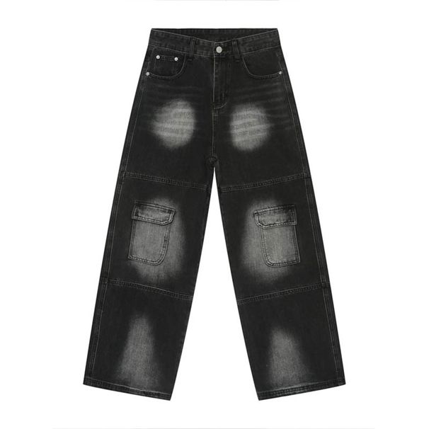 Nordmann MTLCLOTHES Men's Clothing| Autumn New Korean Style Washed Faded Workwear Denim Jacket And Pants Set_viptrois.com