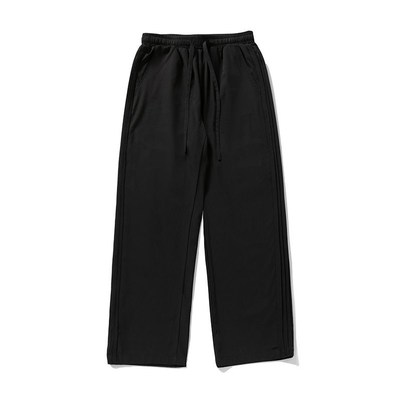 Men's Clothing Cool Ice Silk Casual Pants Men's Loose, Light And Breathable Air Conditioning Pants Summer Side Loose Leaf Design Drape Trousers_viptrois.com