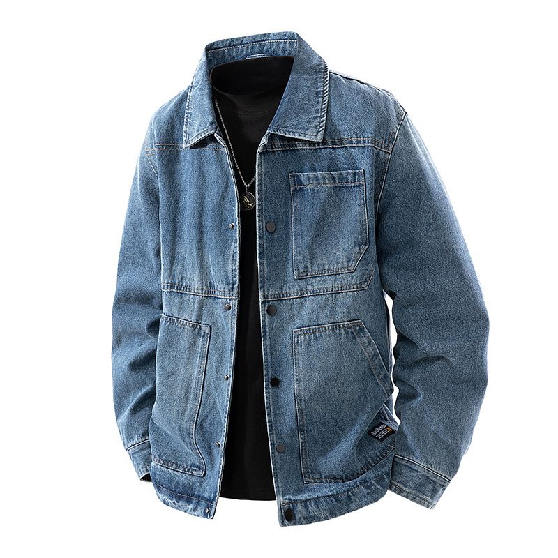 2025 Spring New Denim Jacket Men's Casual Versatile Fashion Wash Jacket_viptrois.com