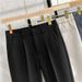 Men's Slim-Fit Summer Dress Pants – Lightweight Polyester Straight-Leg Trousers With Double Waistband & Breathable Fabric_viptrois.com