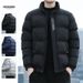 Men's Clothing Direct Sales Men's Cotton Coat 2024 New Style Trend Korean Style Stand Collar Short Cotton Jacket Casual Handsome Cotton Coat_viptrois.com