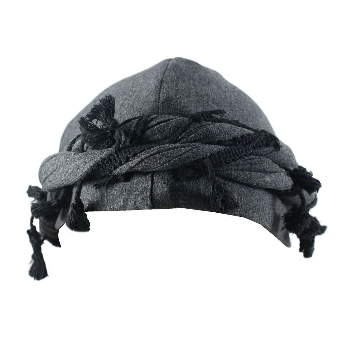 Unisex Men's Tin Lined Pullover Hat Fringe Edge Headscarf Hat Women's Personalized Hair Care Twist Tail Hat_viptrois.com