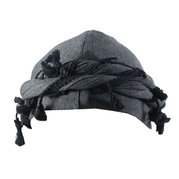 Unisex Men's Tin Lined Pullover Hat Fringe Edge Headscarf Hat Women's Personalized Hair Care Twist Tail Hat_viptrois.com