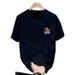 Men's Summer Korean Version New Short Trendy Printed Half Sleeved Top Loose Round Neck Pullover T-shirt_viptrois.com