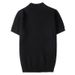 Men's Slim Fit High Collar T-Shirt Small Knitted Sweater With Elastic Short Sleeves Thin Breathable Bottoming Shirt_viptrois.com
