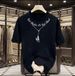 Men's Clothing Fashion Brand Heavyweight Simple Short-Sleeved T-Shirt Men's Spring And Summer Casual All-Match Wine Red Round Neck Short-Sleeved Top_viptrois.com