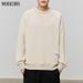 Round Neck Textured Patchwork Long Sleeved Sweatshirt For Men In The Spring Autumn Of , Featuring Slightly Loose Fit_viptrois.com